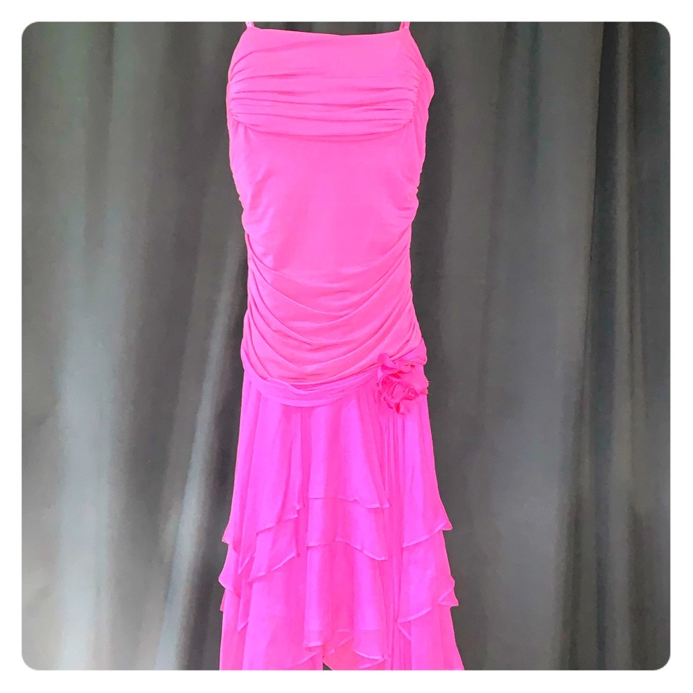 Magenta BCBG MaxAzira Strapless Dress